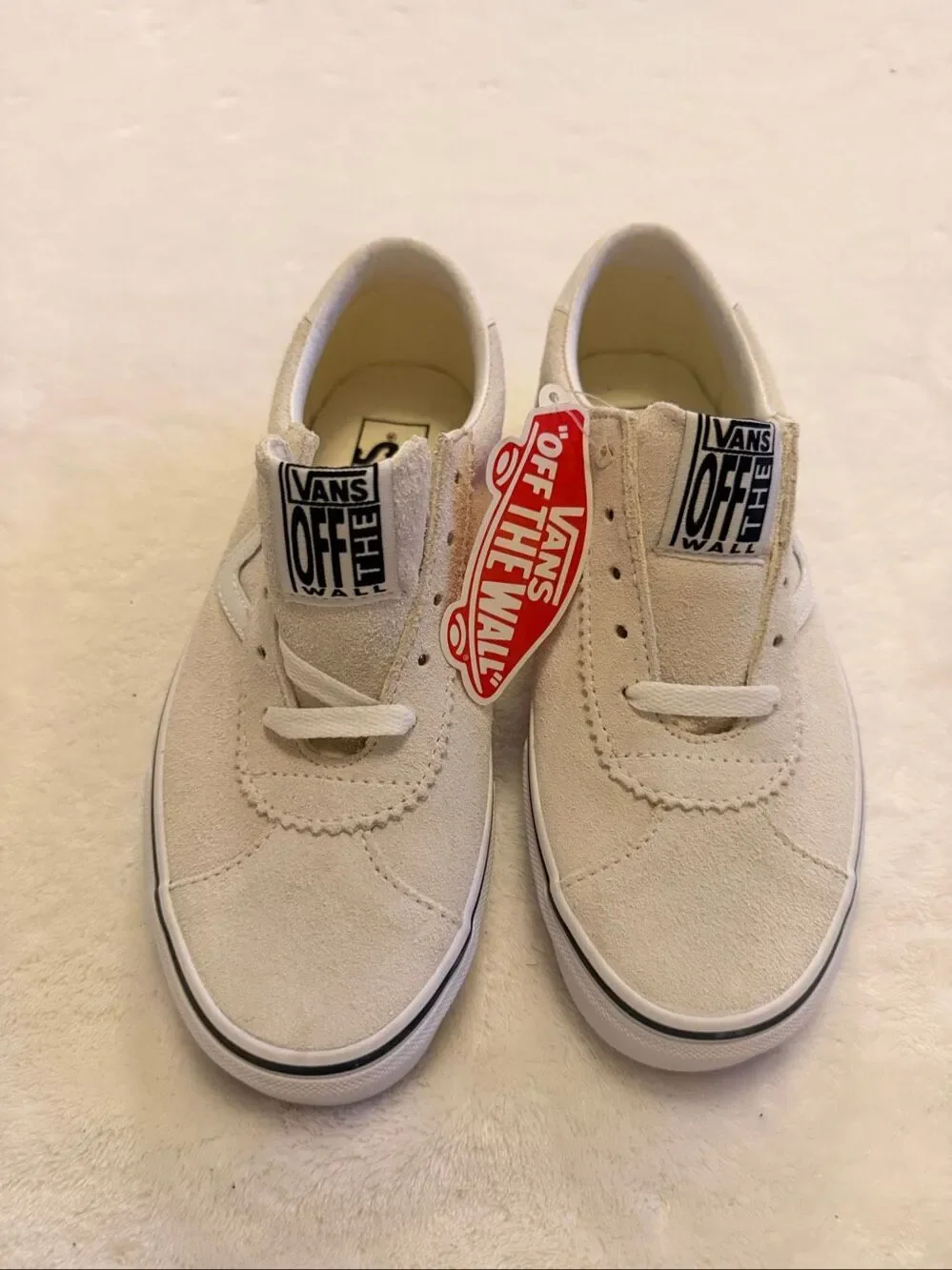Vans Skate Low White Suede Sneakers Women’s 7.5 Men’s 6 NWTs